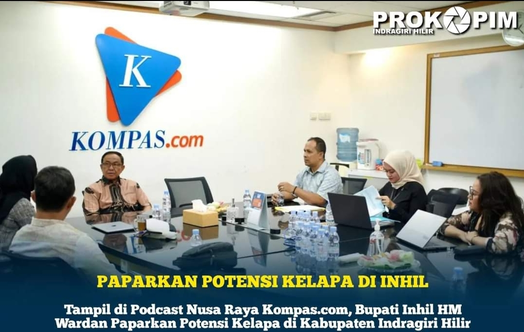 Bupati Wardan Jelaskan Potensi Kelapa Inhil di Acara Studio Nusa Raya Kompas