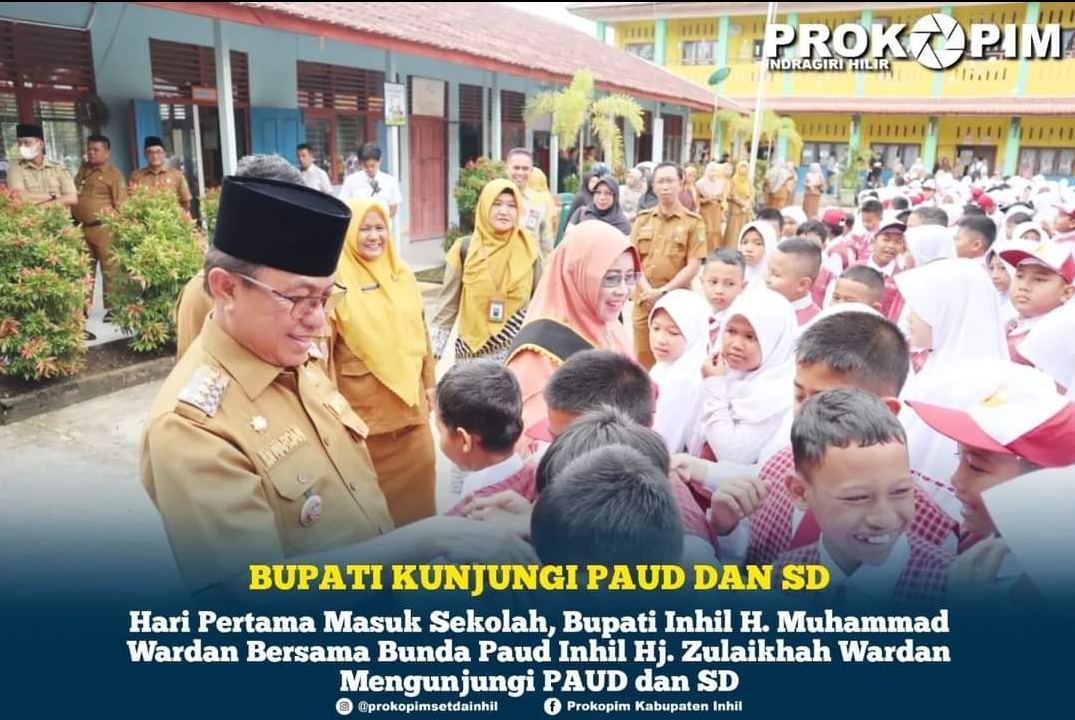 Bupati Bersama Bunda Paud Kunjungi Paud dan SD Sekaligus Melihat Program Sekolah Menyenangkan