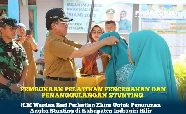 H.M Wardan Beri Perhatian Ektra Untuk Penurunan Angka Stunting di Inhil