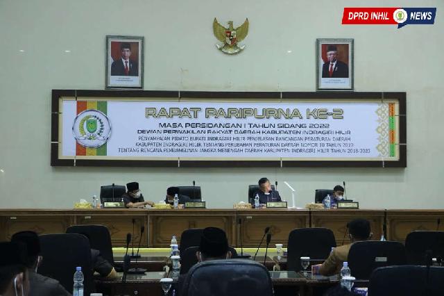 DPRD Inhil Laksanakan Rapat Paripurna ke 3 Masa Persidangan I Tahun 2022