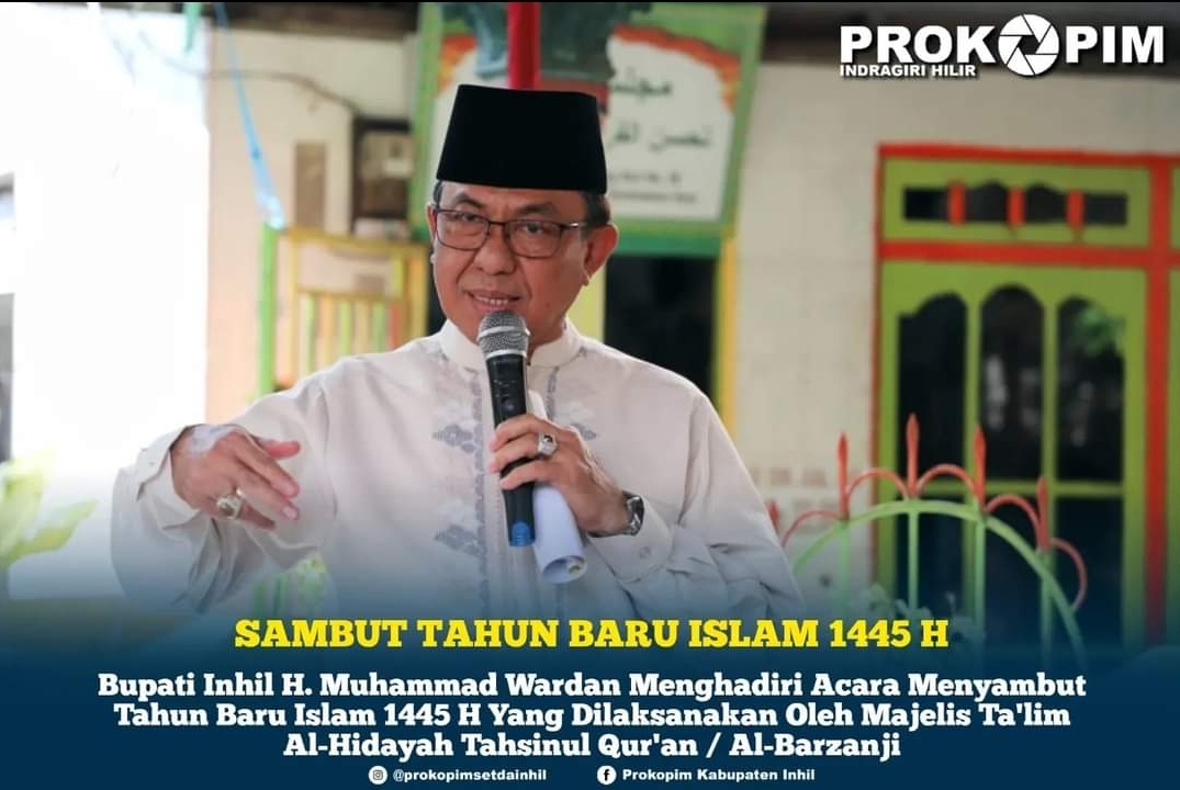 Bupati Bersama Ketua Muslimat NU Kabupaten Inhil Hadiri Penyambutan Tahun Baru Islam