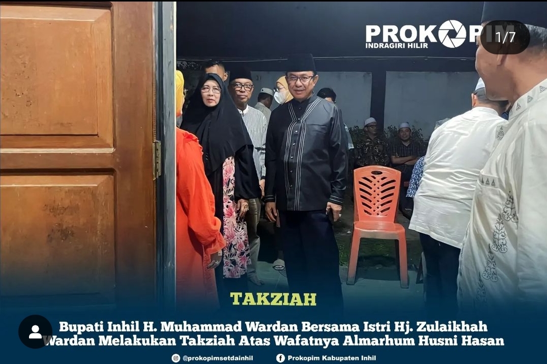 Takziah Ke Rumah Almarhum Husni Hasan, Bupati H. Muhammad Wardan Sampaikan Belasungkawa