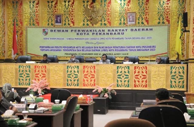 DPRD Pekanbaru Gelar Paripurna Nota Keuangan R-APBD 2023
