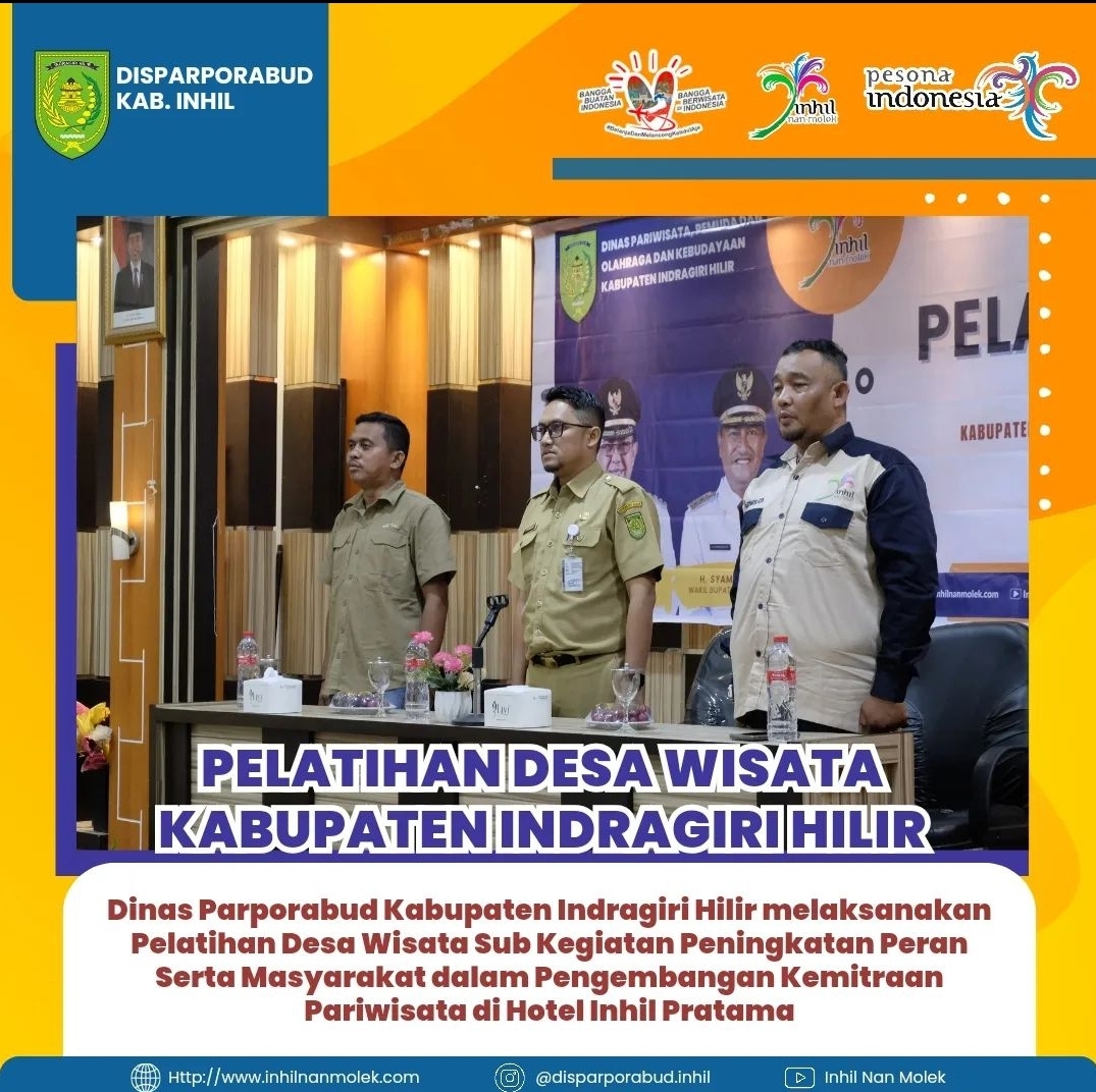 Disparporabud Inhil Laksanakan Pelatihan Desa Wisata