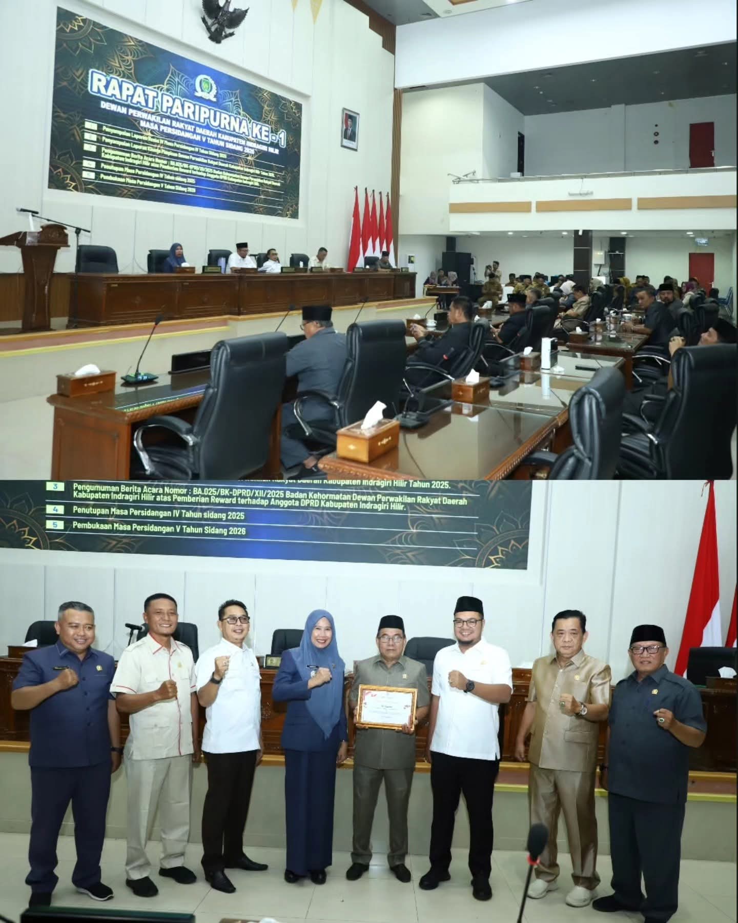 Wabup Inhil Hadiri Rapat Paripurna Ke - 1 DPRD Kab. Inhil Masa Persidangan V Tahun Sidang 2026