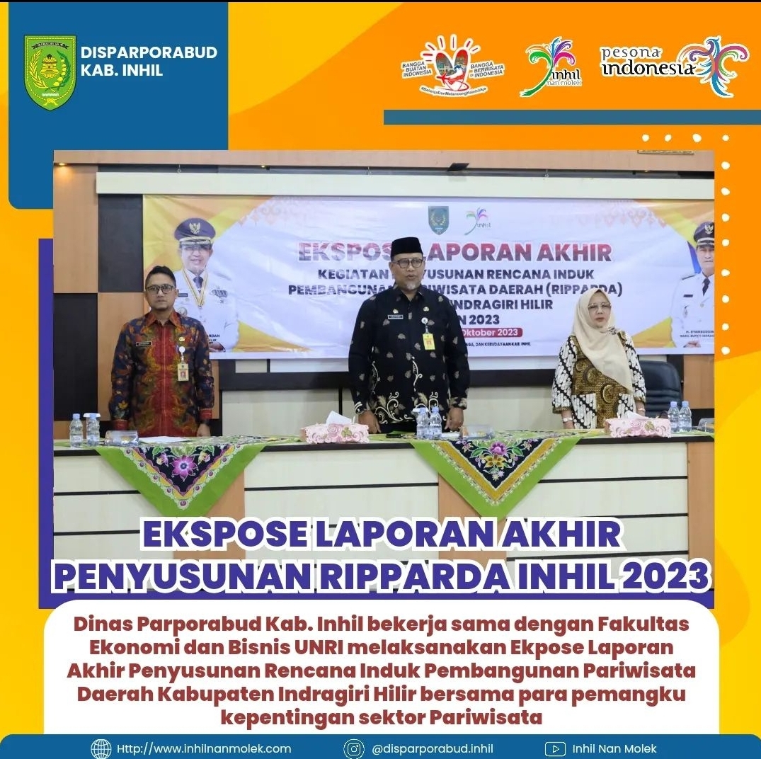 Disparporabud Inhil Laksanakan Ekspose Laporan Akhir