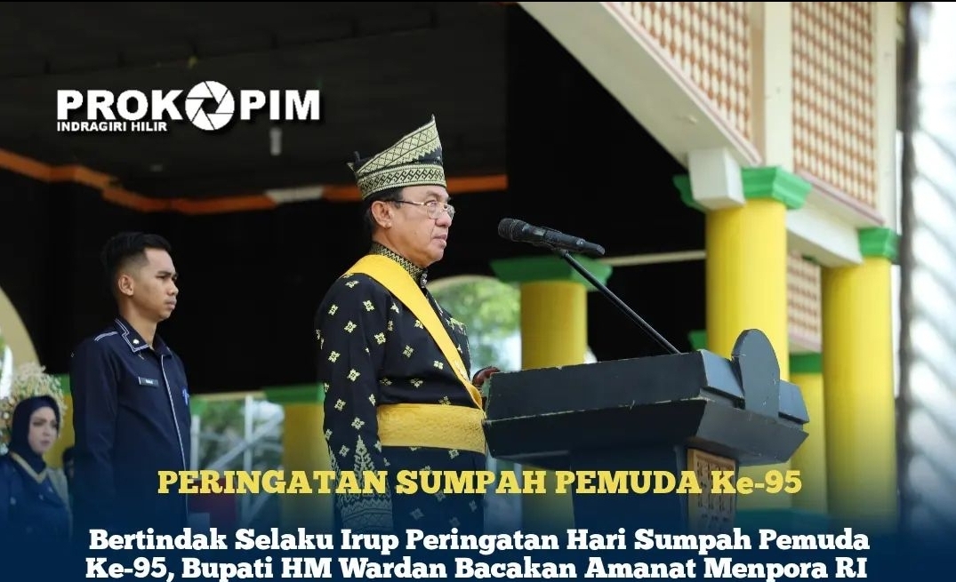 Bertindak Selaku Irup Peringatan Hari Sumpah Pemuda Ke-95, Bupati HM Wardan Bacakan Amanat Menpora RI