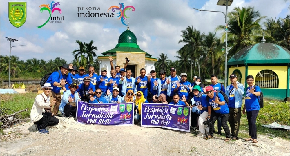 Peringatan HPN Provinsi Riau 2023, Makam Tuan Guru Sapat dan Pantai Terumbu Mabloe jadi Tujuan Ekspedisi Jurnalistik