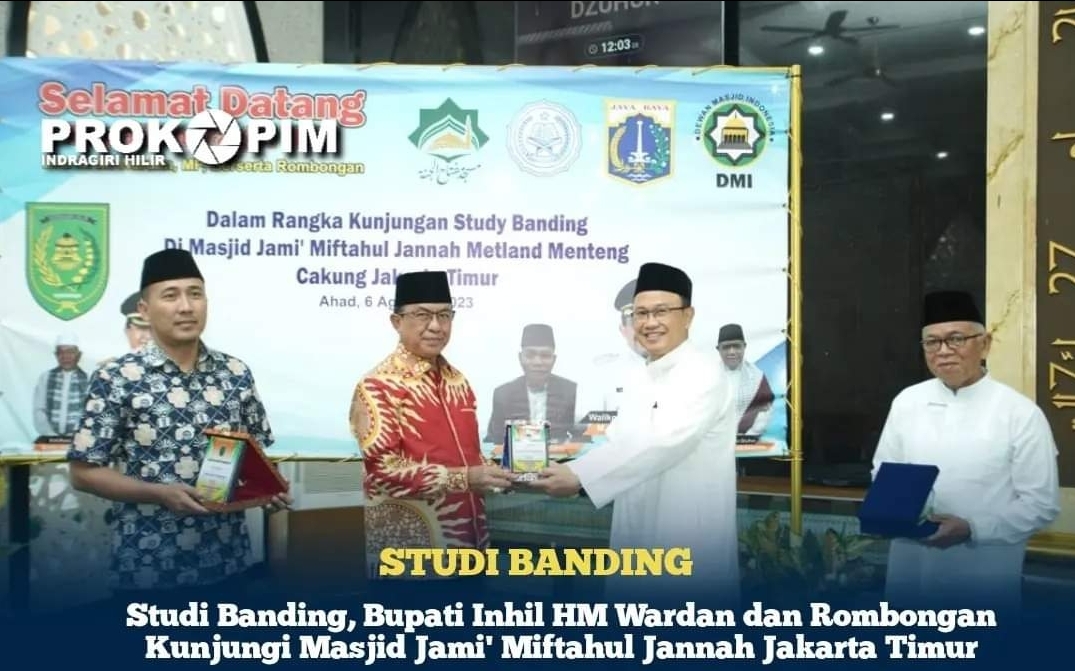 Studi Banding, Bupati Inhil dan Rombongan Kunjungi Masjid Jami' Miftahul Jannah Jakarta Timur