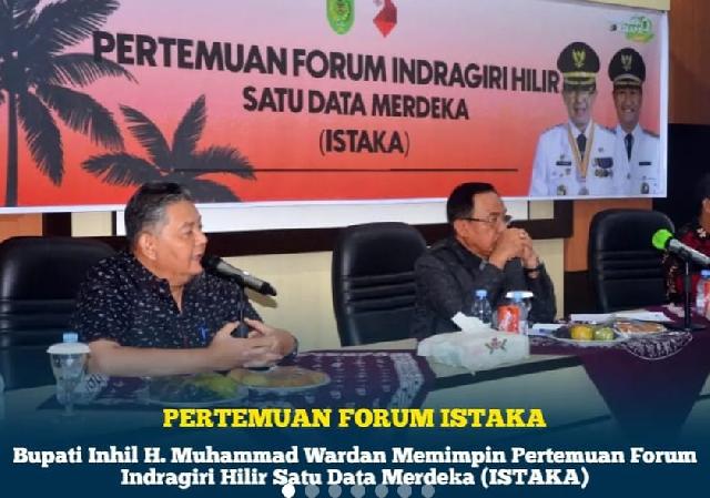 Bupati Inhil Memimpin Pertemuan Forum Indragiri Hilir Satu Data Merdeka 