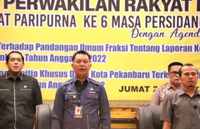 DPRD Pekanbaru Gelar Paripurna Jawaban Pemerintah Tentang Pandangan Fraksi