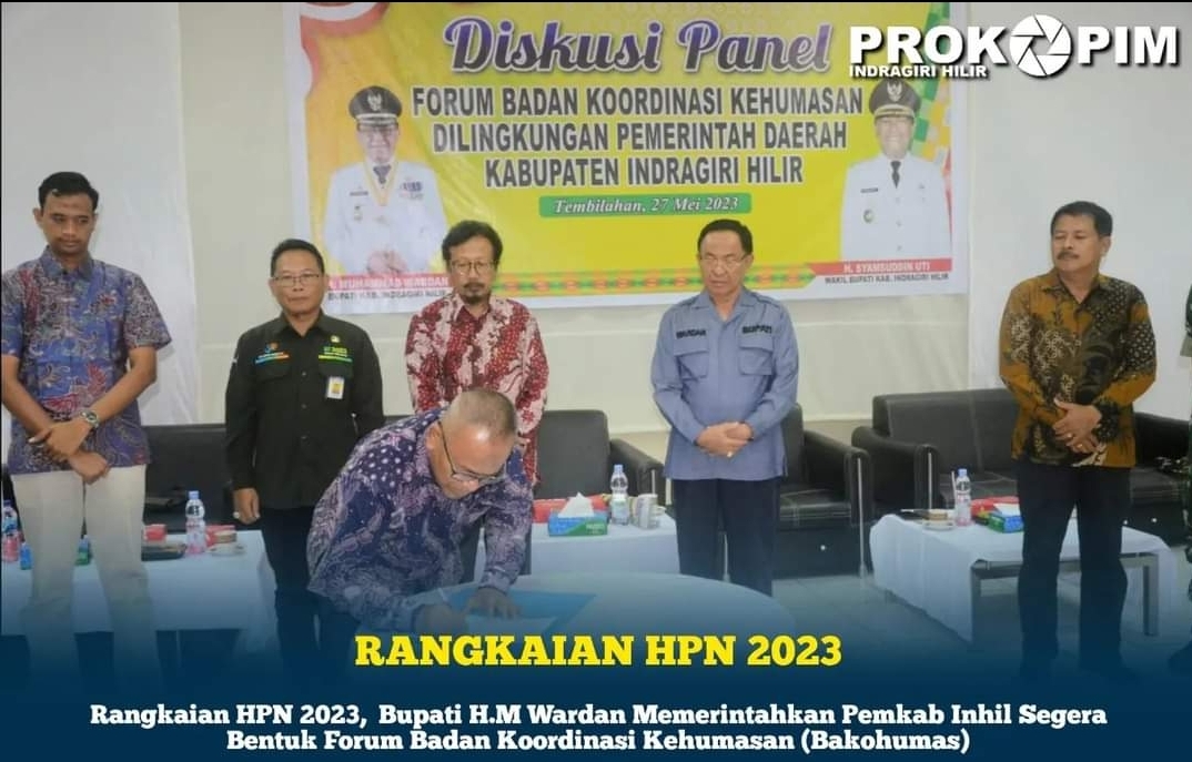 Rangkaian HPN 2023,  Bupati H.M Wardan, Pemkab Inhil Segera Bakohumas