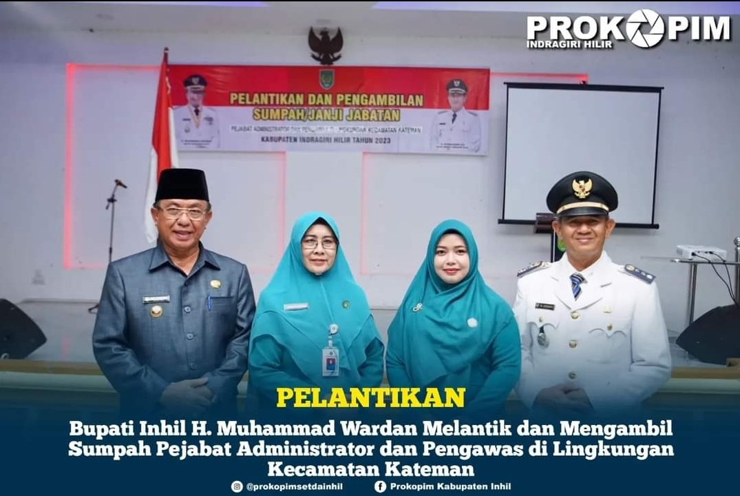 Bupati HM Wardan Melantik Camat Kateman