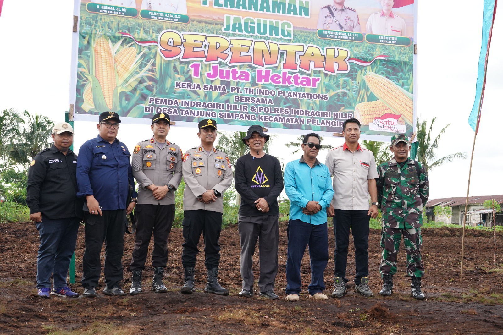 Bupati Inhil Laksanakan Penanaman Jagung Serentak 1 Juta Hektar, Selaras dengan Program Nasional Ketahanan Pangan