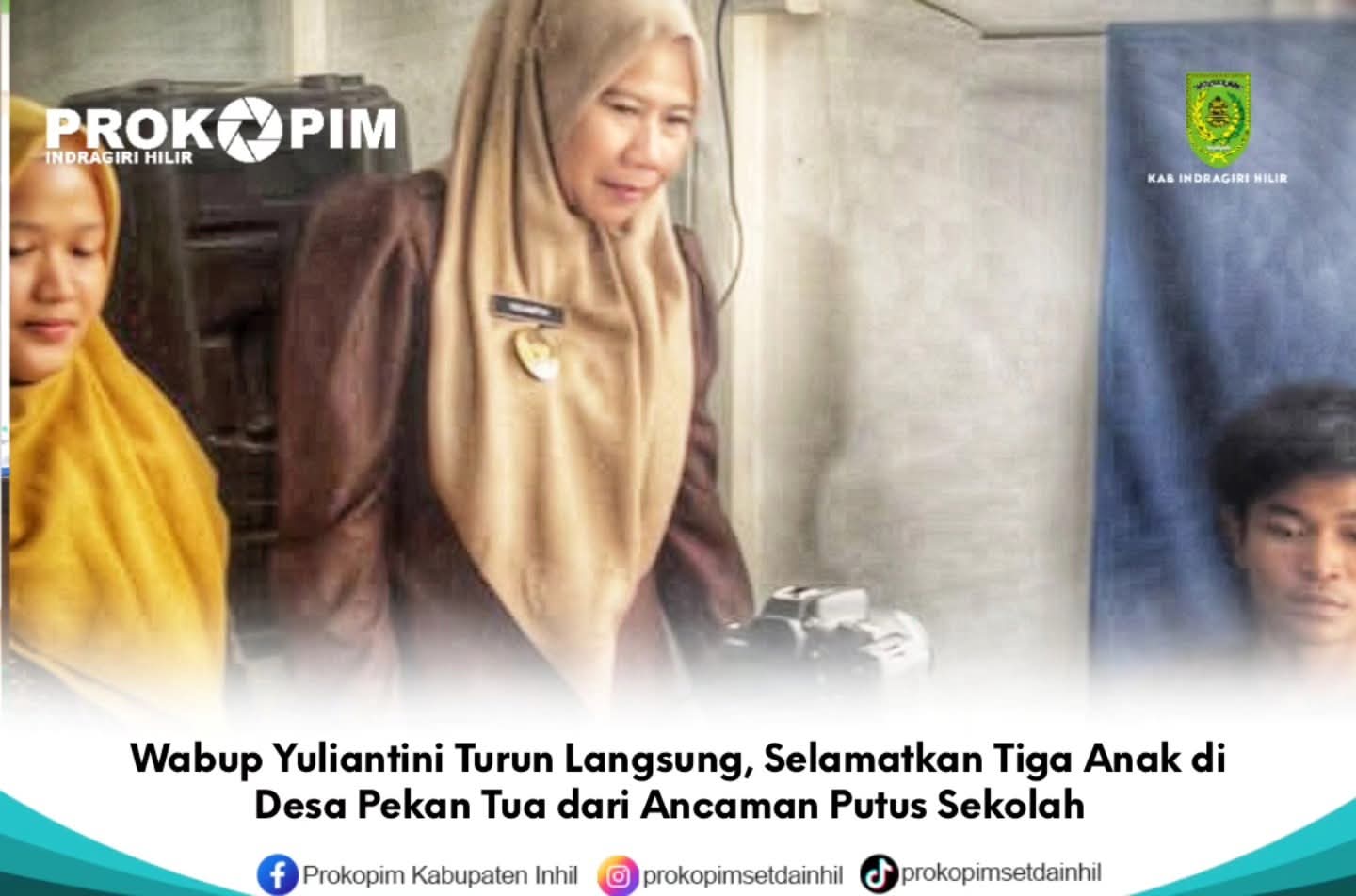 Wabup Inhil Tinjau Langsung Pelayanan Jemput Bola Disdukcapil dan BPJS Kesehatan di Desa Pekan Tua