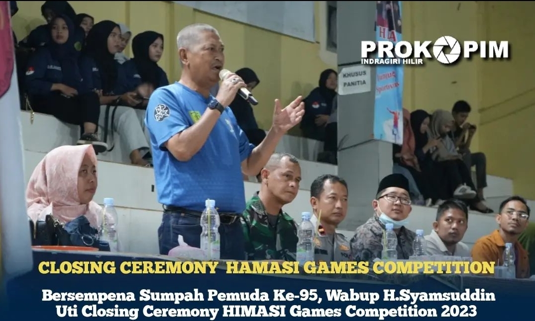 Bersempena Sumpah Pemuda Ke-95, Wabup H.Syamsuddin Uti Closing Ceremony HIMASI Games Competition 2023