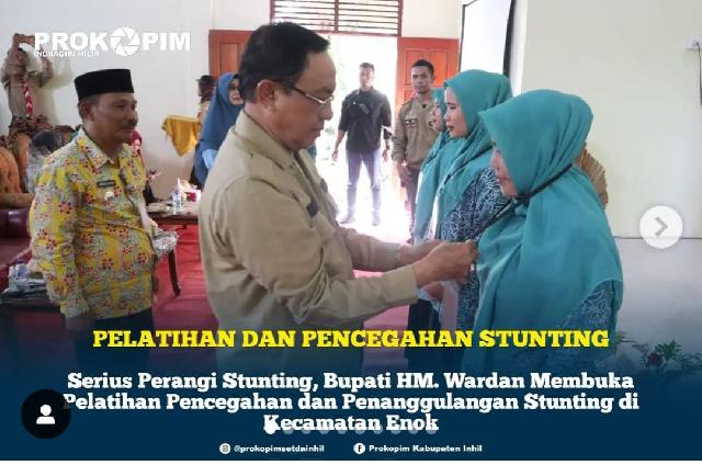 Serius Perangi Stunting, Bupati Inhil Buka Pelatihan Pencegahan dan Penanggulangan Stunting di Enok