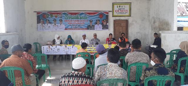 Gelar Sosialisasi Edukasi Vaksin Covid-19 bagi masyarakat, Ini Pesan Kades Concong Dalam