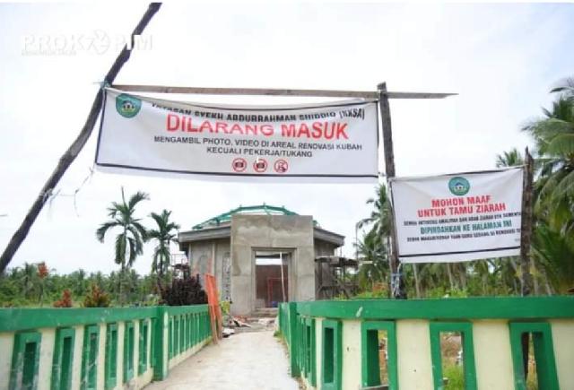 Wabup Inhil Tinjau Rehabilitasi Makam Syekh Abdurrahman Siddiq di Desa Teluk Dalam