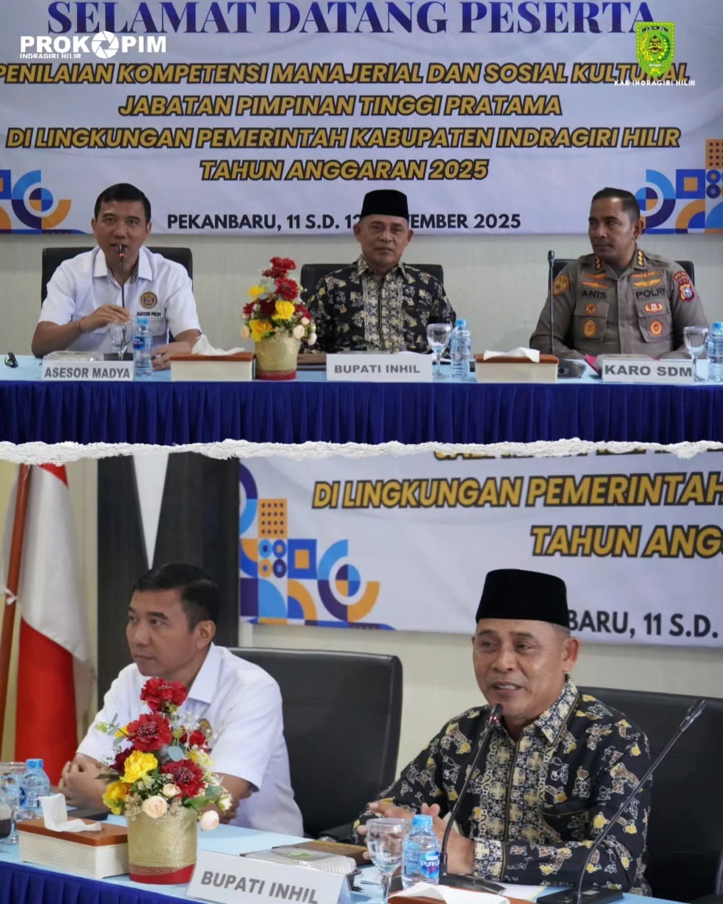 Bupati Indragiri Hilir H. Herman, SE, MT Buka Uji Kompetensi Pejabat Pimpinan Tinggi Pratama: Tegaskan Proses Tanpa Intervensi