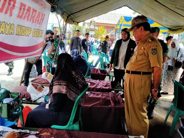 IBI Bersama Kodim Inhil dan PMI Kabupaten Inhil Gelar Bhakti Sosial Donor Darah
