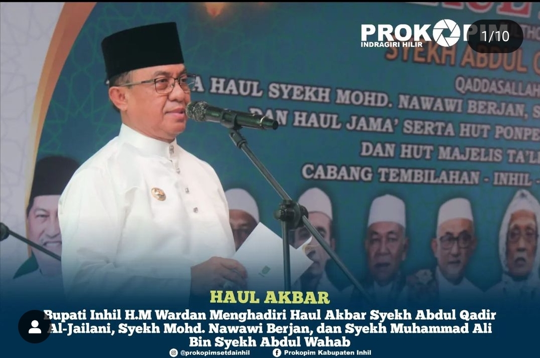 Haul Syech Abdul Qadir Al- Jailani Ke 883, Bupati Inhil HM Wardan Sampaikan Ini