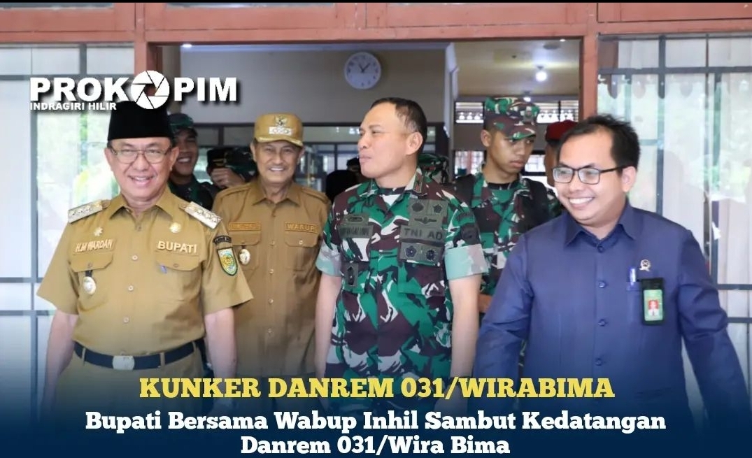 Bupati Bersama Wabup Inhil Sambut Kedatangan Danrem 031/Wira Bima