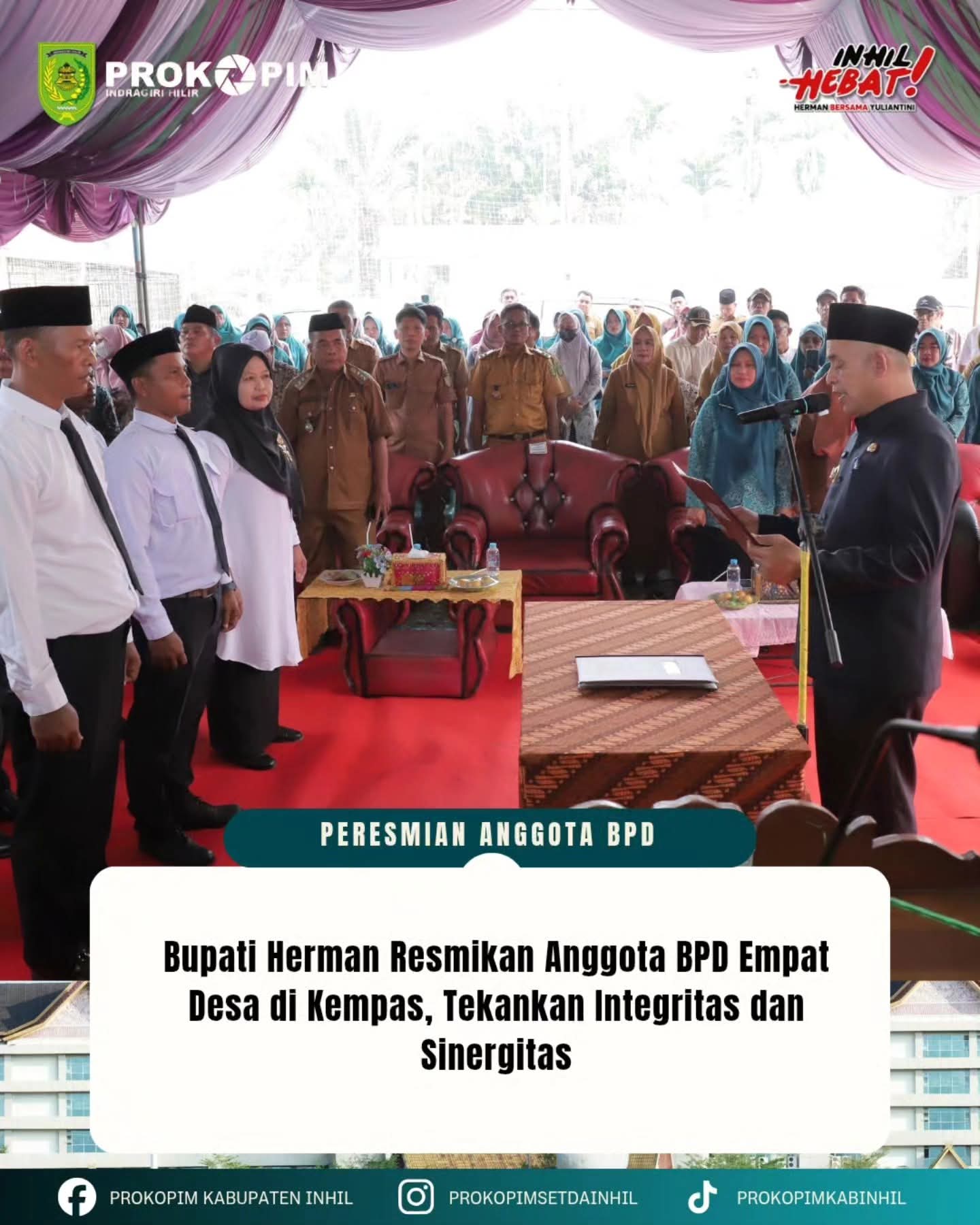 Bupati Herman Dorong BPD dan Pemerintah Desa Perkuat Sinergi Bangun Desa