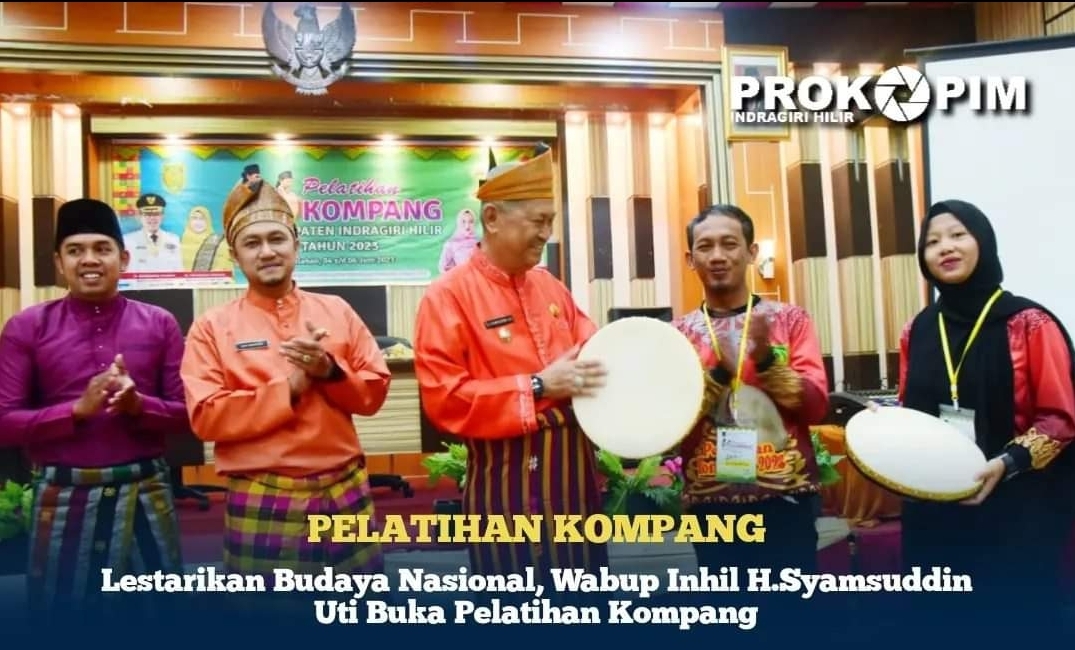 Lestarikan Budaya Nasional, Wabup Inhil H.Syamsuddin Uti Buka Pelatihan Kompang
