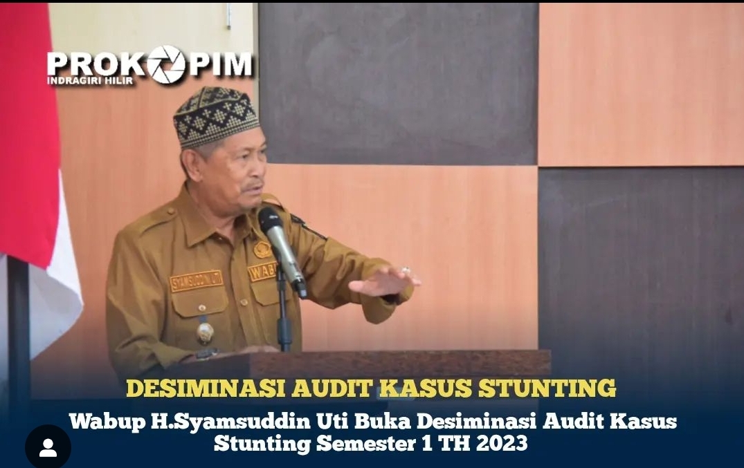 Wabup H.Syamsuddin Uti Buka Desiminasi Audit Kasus Stunting Semester 1 Tahun 2023