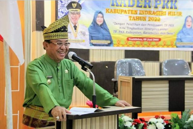 Buka Pelatihan dan Pembinaan Kader PKK Kabupaten Inhil 2022, Bupati HM Wardan Sampaikan Ini