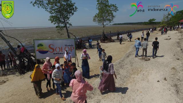 Destinasi Pantai Solop Kabupaten Inhil