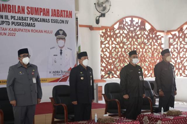 Bupati Rohul Lantik 41 Pejabat Eselom III, IV dan Kepala UPTD Puskesmas, 