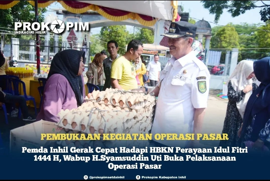 Pemda Inhil Gerak Cepat Hadapi HBKN Perayaan Idul Fitri 1444 H, Wabup Inhil Buka Pelaksanaan Operasi Pasar