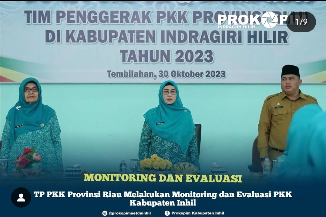 TP PKK Provinsi Riau Lakukan Monitoring dan Evaluasi PKK Kabupaten Inhil