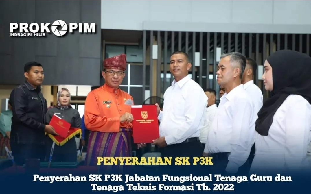 Penyerahan SK P3K Jabatan Fungsional Tenaga Guru dan Tenaga Teknis Formasi 2022