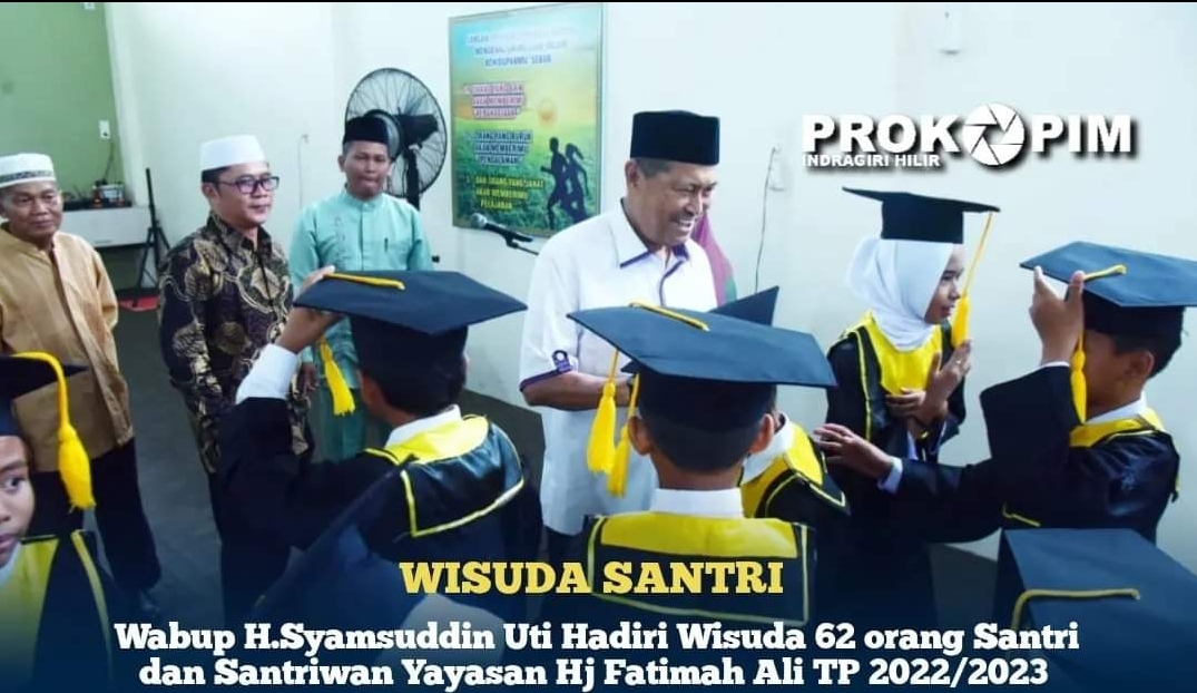 Wabup Inhil Hadiri Wisuda 62 orang Santri dan Santriwan Yayasan Hj Fatimah Ali