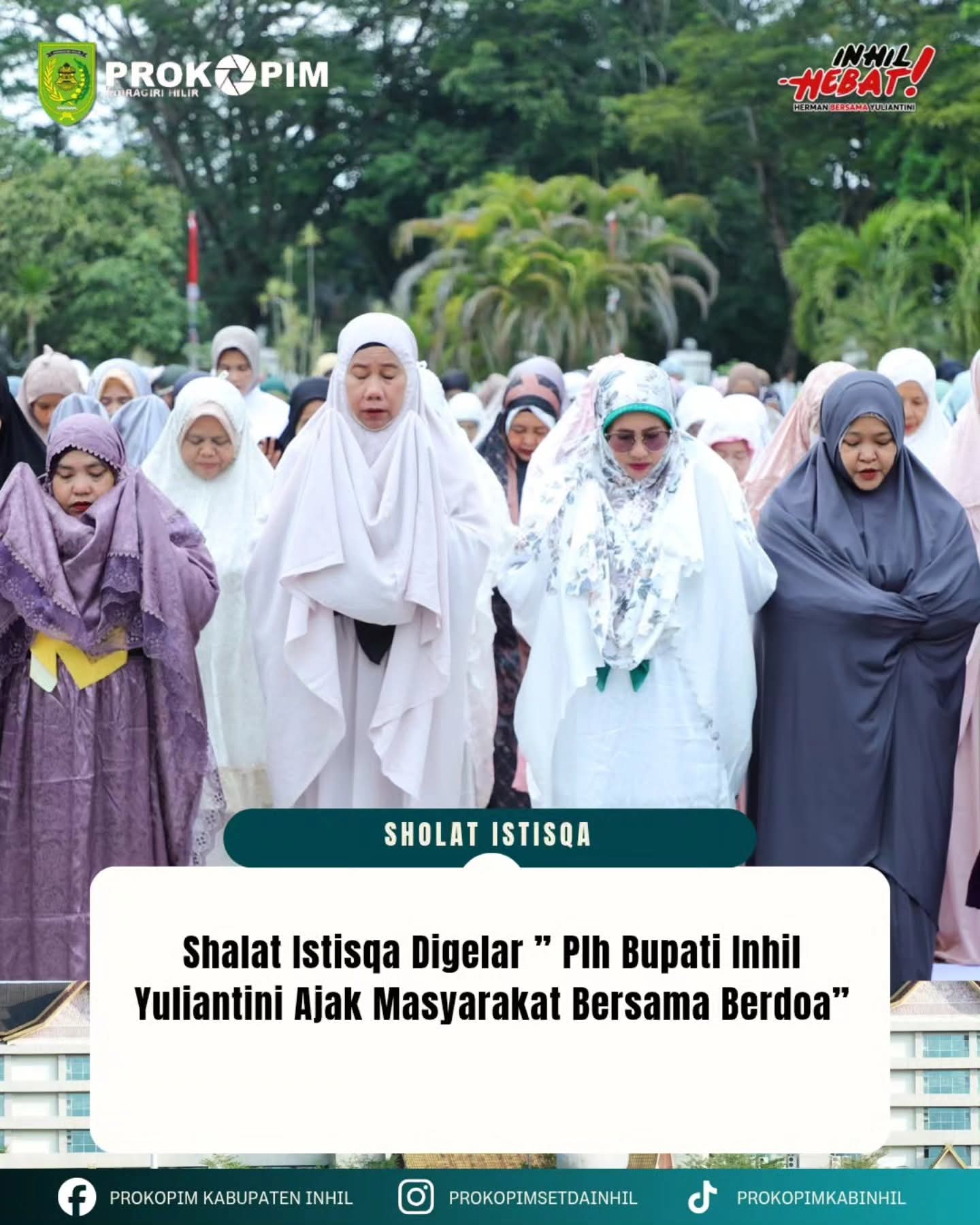 Pemkab Inhil Gelar Salat Istisqa, Plh Bupati Ajak Masyarakat Bersama-sama Berdoa Turunnya Hujan